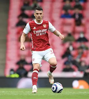 Granit Xhaka in Action: Arsenal vs Brighton & Hove Albion, Premier League 2021