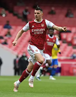 Arsenal V Brighton And Hove Albion 2020-21 Prints: Granit Xhaka in Action: Arsenal vs Brighton & Hove Albion, Premier League 2020-21