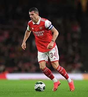 Granit Xhaka in Action: Arsenal vs Brighton & Hove Albion, Carabao Cup 2022-23