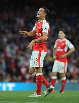 Arsenal V Chelsea 2016-17 Prints: Granit Xhaka in Action: Arsenal vs Chelsea, Premier League 2016-17