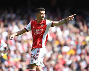 Granit Xhaka in Action: Arsenal vs Leeds United, Premier League 2021-22
