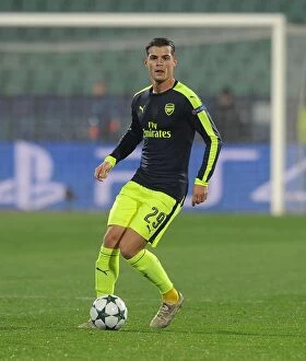 Images Dated 1st November 2016: Granit Xhaka in Action: Arsenal vs Ludogorets, UEFA Champions League, 2016