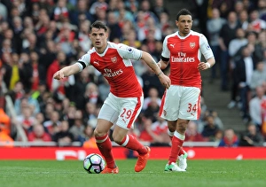 Arsenal V Manchester City 2016-17 Prints: Granit Xhaka in Action: Arsenal vs Manchester City, Premier League 2016-17
