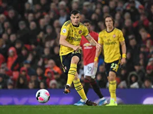 Manchester United V Arsenal 2019-20 Prints: Granit Xhaka in Action: Arsenal vs Manchester United, Premier League 2019-20