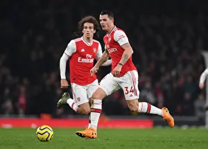 Arsenal V Manchester United 2019-20 Prints: Granit Xhaka in Action: Arsenal vs Manchester United, Premier League 2019-20