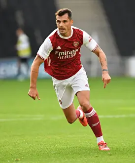 MK Dons V Arsenal 2020-21 Prints: Granit Xhaka in Action: Arsenal vs MK Dons Pre-Season Friendly, 2020