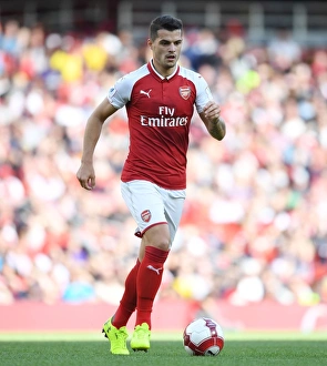 Arsenal V Seville - Emirates Cup 2017-18 Prints: Granit Xhaka in Action: Arsenal vs Sevilla, Emirates Cup 2017-18