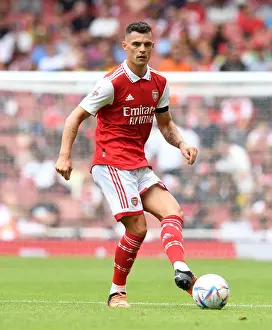 Granit Xhaka in Action: Arsenal vs Sevilla at the 2022 Emirates Cup