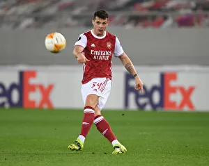 Arsenal V SL Benfica 2020-21 Prints: Granit Xhaka in Action: Arsenal vs SL Benfica, UEFA Europa League 2021