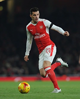 Granit Xhaka in Action: Arsenal vs Southampton, EFL Cup Quarter-Final