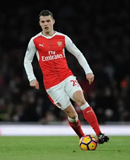 Arsenal V West Bromwich Albion 2016-17 Prints: Granit Xhaka in Action: Arsenal vs West Bromwich Albion, Premier League 2016-17