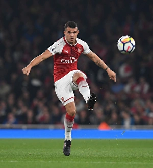 Arsenal V West Bromwich Albion 2017-18 Prints: Granit Xhaka: In Action for Arsenal Against West Bromwich Albion, Premier League 2017-18