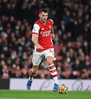 Arsenal V West Ham United 2021-22 Prints: Granit Xhaka: In Action for Arsenal Against West Ham United, Premier League 2021-22