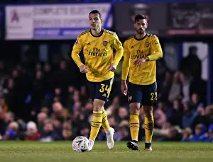 Portsmouth V Arsenal FA Cup 5th Rd 2020 Prints: Granit Xhaka in Action: Arsenal's FA Cup Fifth Round Clash against Portsmouth, 2020