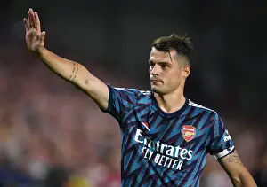 Granit Xhaka in Action: Arsenal's Midfield Maestro Shines Against Brentford in Premier League 2021-22
