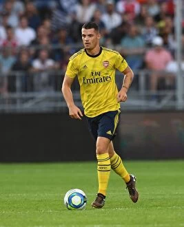 Images Dated 31st July 2019: Granit Xhaka in Action: Arsenal's Pre-Season Clash against Angers, France 2019