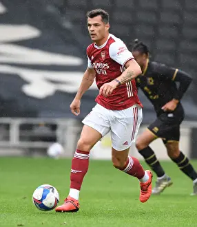MK Dons V Arsenal 2020-21 Prints: Granit Xhaka in Action: Arsenal's Pre-Season Victory over MK Dons (2020-21)