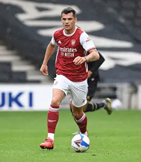 MK Dons V Arsenal 2020-21 Prints: Granit Xhaka in Action: Arsenal's Pre-Season Victory over MK Dons, 2020