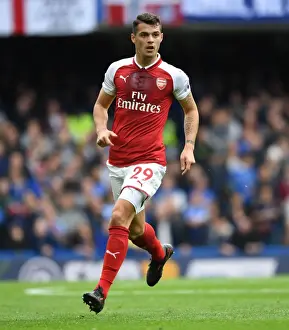 Chelsea V Arsenal 2017-18 Prints: Granit Xhaka: In Action Against Chelsea, Premier League 2017-18