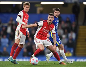 Chelsea V Arsenal 2021-22 Prints: Granit Xhaka in Action: Chelsea vs. Arsenal, Premier League 2021-22