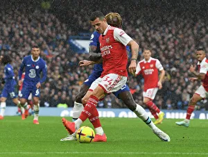 Chelsea V Arsenal 2022-23 Prints: Granit Xhaka in Action: Chelsea vs. Arsenal, Premier League 2022-23