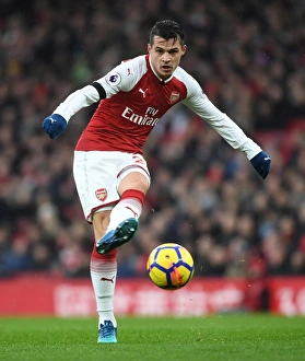 Arsenal V Crystal Palace 2017-18 Prints: Granit Xhaka: In Action Against Crystal Palace, Premier League 2017-18