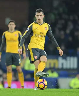 Everton V Arsenal 2016-17 Prints: Granit Xhaka: In Action Against Everton, Premier League 2016-17