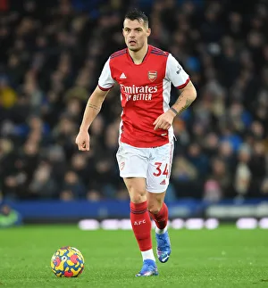 Everton V Arsenal 2020-21 Prints: Granit Xhaka in Action: Everton vs Arsenal, Premier League 2020-21