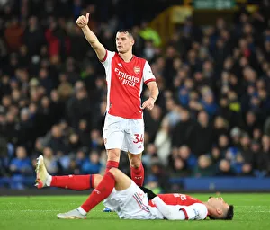 Everton V Arsenal 2020-21 Prints: Granit Xhaka in Action: Everton vs Arsenal, Premier League 2020-21