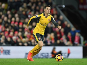 Liverpool V Arsenal 2016-17 Prints: Granit Xhaka in Action: Liverpool vs Arsenal, Premier League 2016-17