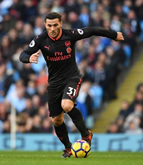 Manchester City V Arsenal 2017-18 Prints: Granit Xhaka in Action: Manchester City vs. Arsenal, Premier League 2017-18