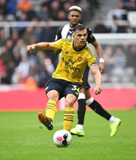 Newcastle United V Arsenal 2019-20 Prints: Granit Xhaka in Action: Premier League Battle - Arsenal vs. Newcastle United (2019-20)