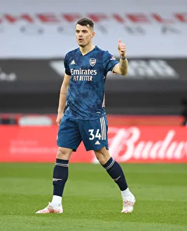 Granit Xhaka in Action: Sheffield United vs Arsenal, Premier League 2021 (Behind Closed Doors)