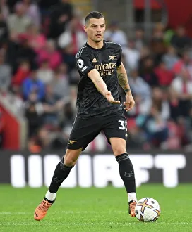 Southampton V Arsenal 2022-23 Prints: Granit Xhaka in Action: Southampton vs. Arsenal, Premier League 2022-23