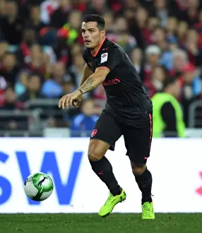 Sydney FC V Arsenal - 2017-18 Prints: Granit Xhaka in Action: Sydney FC vs Arsenal Pre-Season Friendly (2017)