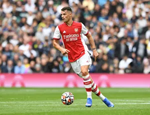 Tottenham Hotspur V Arsenal - The Mind Series 2021-22 Prints: Granit Xhaka in Action: Tottenham Hotspur vs. Arsenal - The MIND Series 2021-22