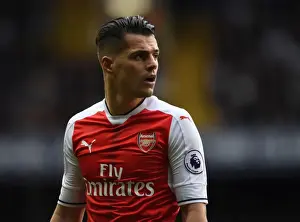 Tottenham Hotspur V Arsenal 2016-17 Prints: Granit Xhaka: In Action Against Tottenham in the Premier League 2016-17