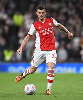 Tottenham Hotspur V Arsenal 2021-22 Prints: Granit Xhaka in Action: Tottenham vs. Arsenal, Premier League 2021-22