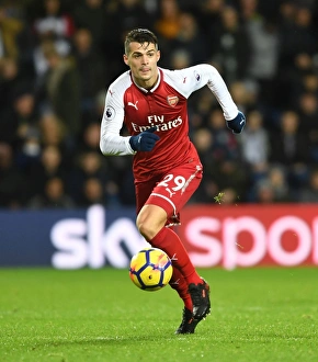 West Bromwich Albion V Arsenal 2017-18 Prints: Granit Xhaka in Action: West Bromwich Albion vs. Arsenal, Premier League (2017-18)