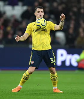 Granit Xhaka in Action: West Ham United vs. Arsenal FC, Premier League 2019-20
