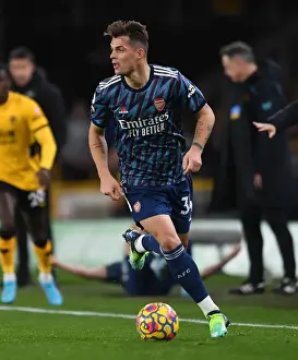 Granit Xhaka in Action: Wolverhampton Wanderers vs Arsenal, Premier League 2021-22