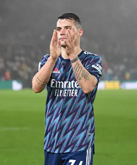 Granit Xhaka Applauds Arsenal Fans: Leeds United vs Arsenal, Premier League 2021-22