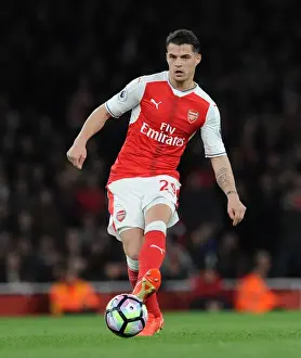 Granit Xhaka (Arsenal). Arsenal 3: 0 West Ham United. Premier League. Emirates Stadium