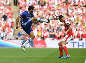 Arsenal V Chelsea - FA Cup Final 2017 Prints: Granit Xhaka (Arsenal) Diego Costa (Chelsea)