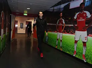 Arsenal V Atletico Madrid 2017-18 Prints: Granit Xhaka: Arsenal FC's Determined Figure Ahead of Europa League Semi-Final vs Atletico Madrid