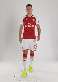 Arsenal 1st team Photocall 2017-18 Collection: Granit Xhaka: Arsenal Football Club 2017-18 Team Photocall