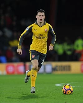 AFC Bournemouth v Arsenal 2016-17 Collection: Granit Xhaka: Arsenal Midfielder in Action against AFC Bournemouth, Premier League 2016-17