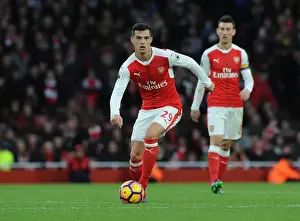 Arsenal V AFC Bournemouth 2016/17 Prints: Granit Xhaka: Arsenal Midfielder in Action against AFC Bournemouth, Premier League 2016/17