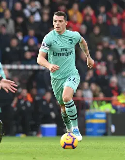 AFC Bournemouth V Arsenal 2018-19 Prints: Granit Xhaka: Arsenal Midfielder in Action Against AFC Bournemouth, Premier League 2018-19