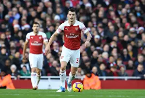 Arsenal V Burnley 2018-19 Prints: Granit Xhaka: Arsenal Midfielder in Action Against Burnley (Premier League 2018-19)